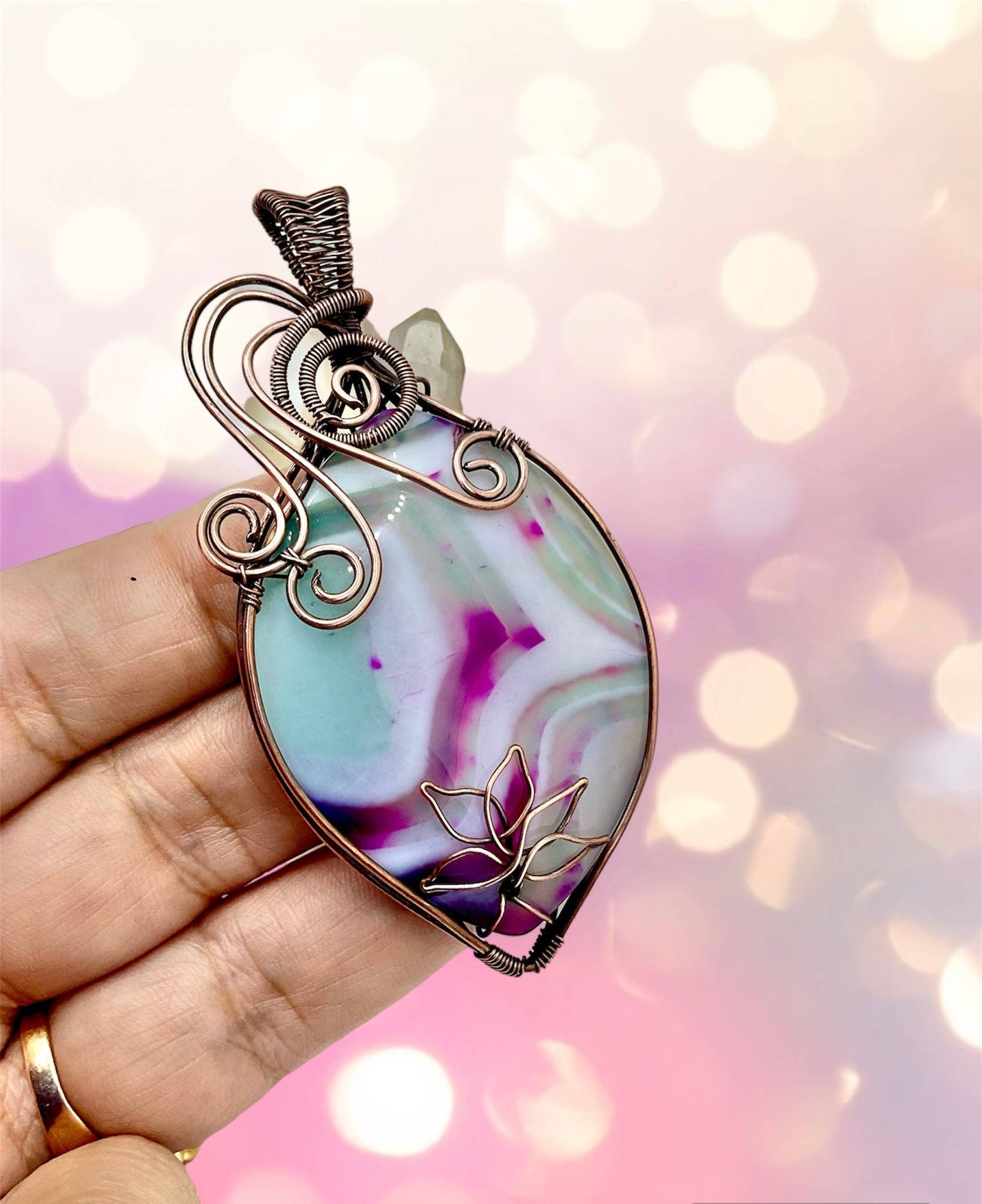 Wire wrapped hot sale agate slice