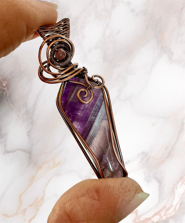 Amethyst Wire Wrapped Pendants