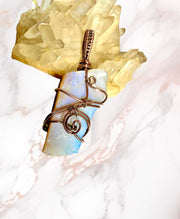 Boulder Opal Wire Wrapped Pendant