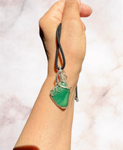 Green Jade Wire Wrapped Pendant