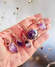 Rose Cut Amethyst Teardrop Pendant