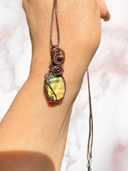 Labradorite Wire Wrapped Pendant