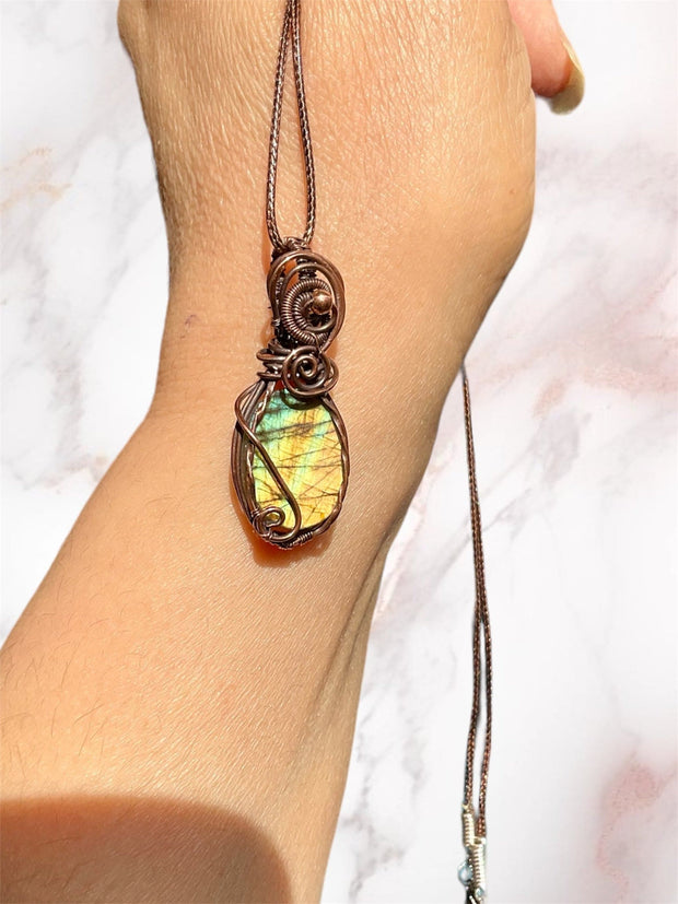 Labradorite Wire Wrapped Pendant