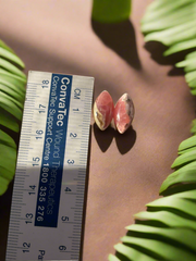 Rhodochrosite Earrings With Rose Quartz