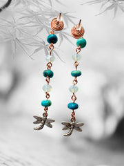 Gemstone Dangle Earrings