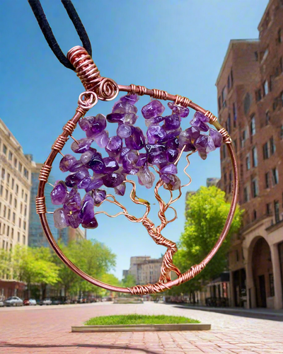 Amethyst Tree Of Life Pendant