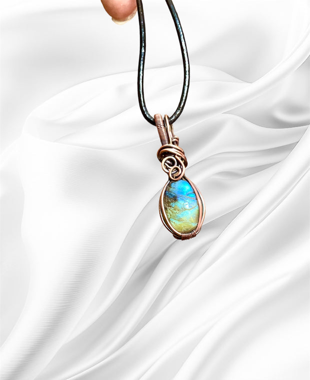 Labradorite Mini Wire Wrapped Pendant