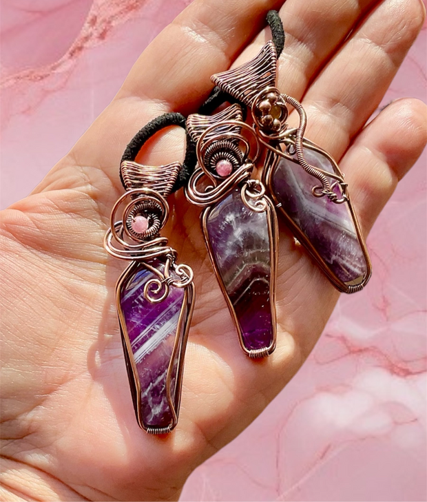 Amethyst Wire Wrapped Pendants