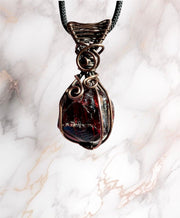 Almandine Raw Garnet Pendant