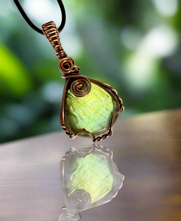 Labradorite Wire Wrapped Pendant