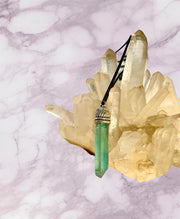 Aqua Aura Quartz Wire Wrapped Point