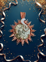 Coral Fossil Sun Pendant