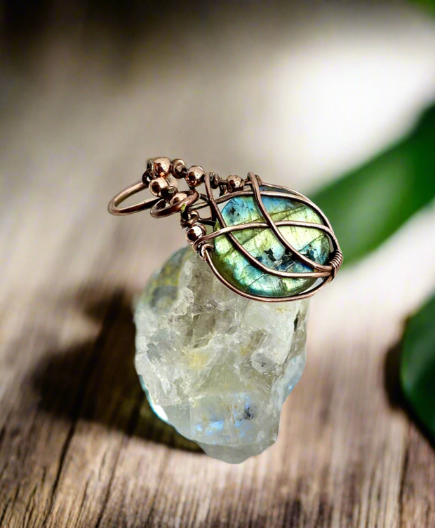 Labradorite Wire Wrapped Pendants