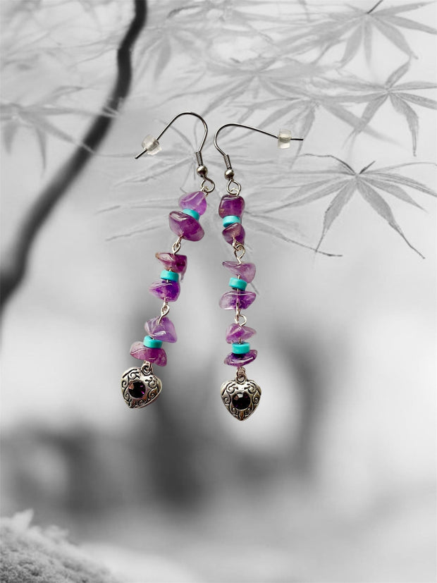 Gemstone Dangle Earrings