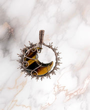 Tiger Eye Moon & Sun Pendant