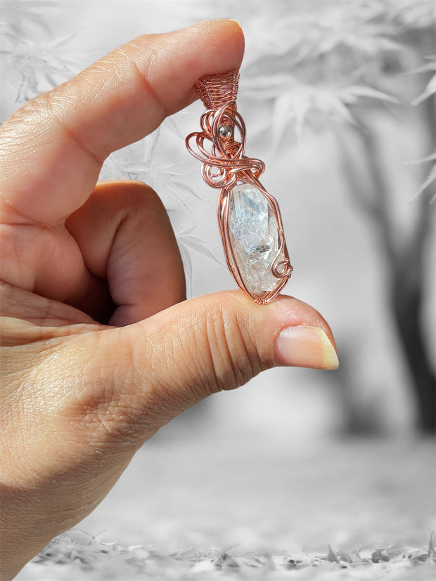 Danburite Wire Wrapped Pendants