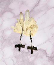 Haematite Dragonfly Dangle Earrings