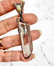 Clear Quartz Point with Labradorite Accent