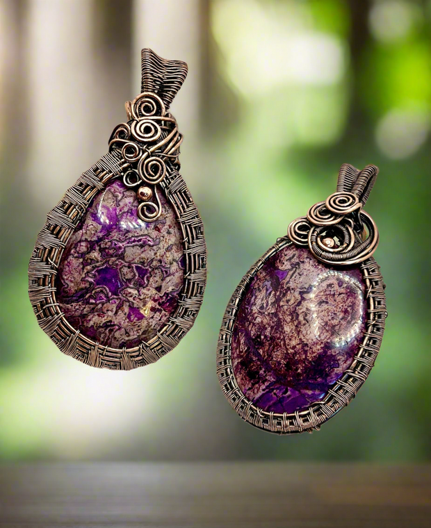 Sugilite Wire Wrapped Pendant