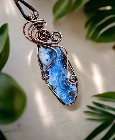 Boulder Opal Wire Wrapped Pendant