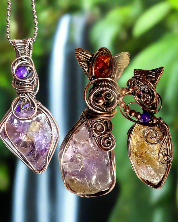 Ametrine Wire Wrapped Pendants