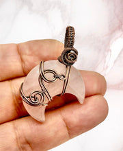 Rose Quartz Crescent Moon Pendant