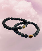 Aromatherapy Bracelets with Tiger Eye Accent