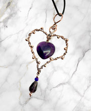 Amethyst Heart in Heart Shaped Frame