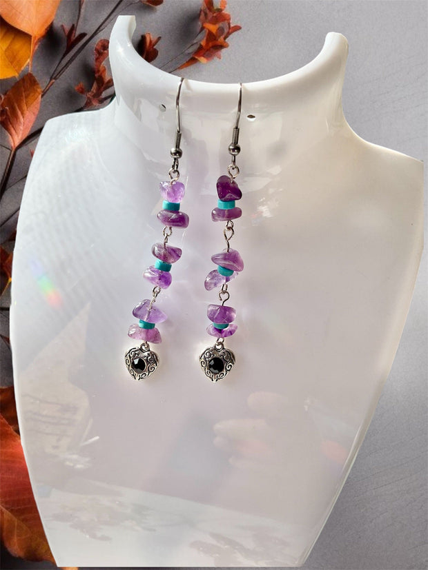 Gemstone Dangle Earrings