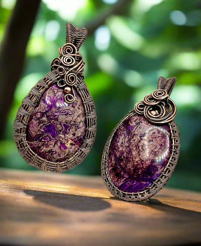 Sugilite Wire Wrapped Pendant