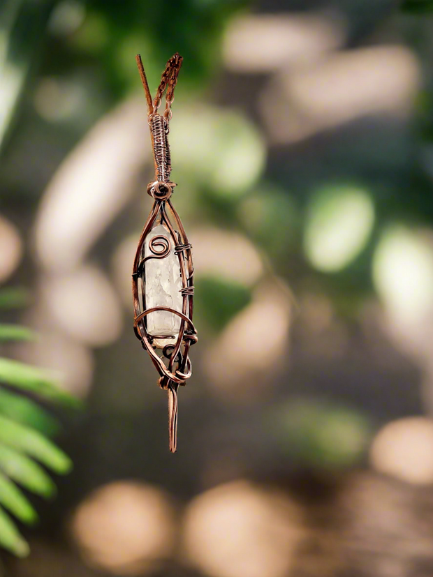 Clear Quartz Point Wire Wrapped Pendant