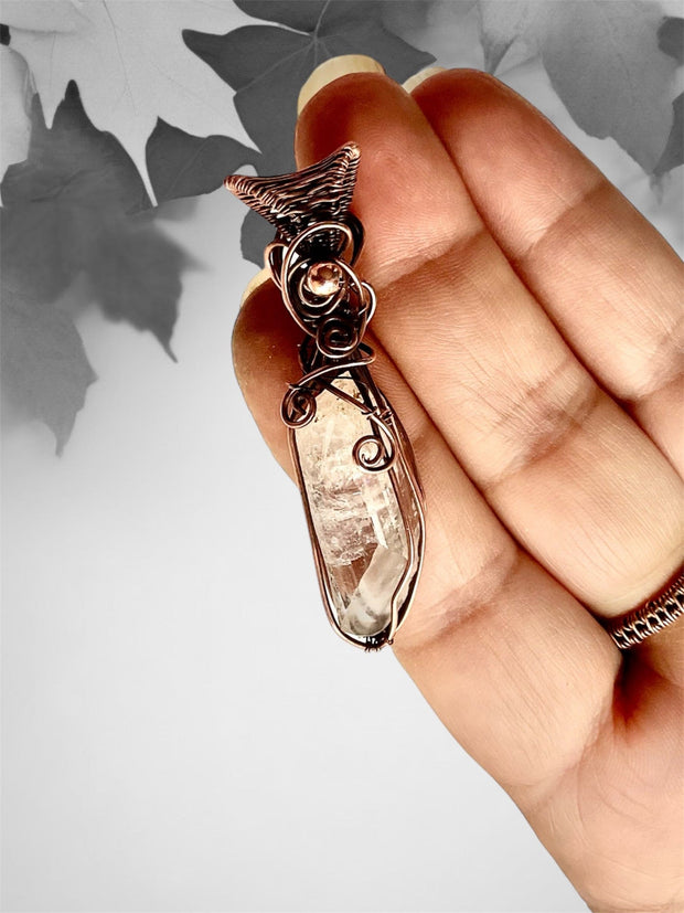 Danburite Wire Wrapped Pendants