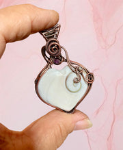 Shiva Eye Shell Wire Wrapped Pendant