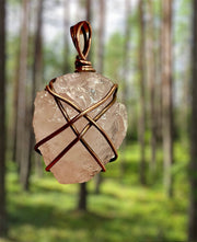 Rose Quartz Arrowhead Pendant