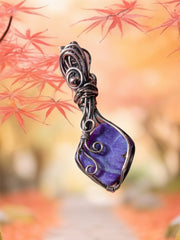 Charoite Wire Wrapped Pendant