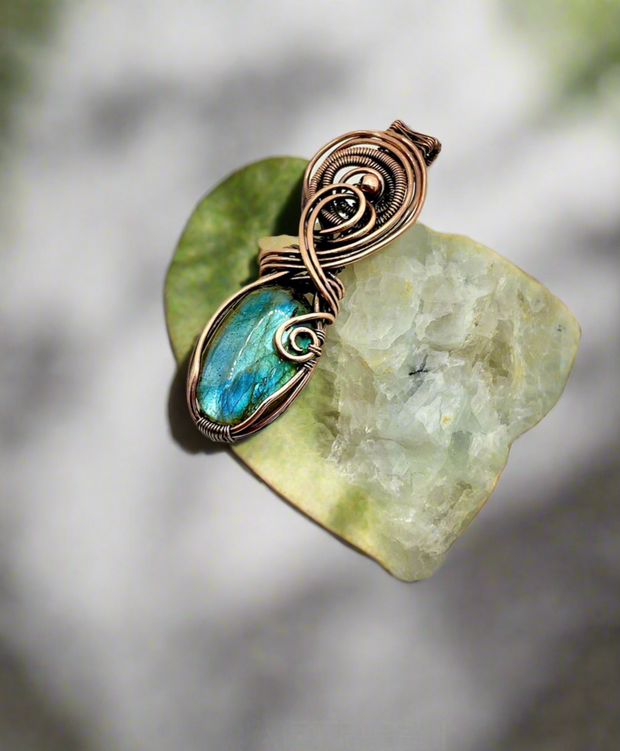 Labradorite Wire Wrapped Pendant