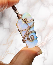 Boulder Opal Wire Wrapped Pendant