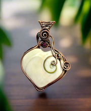 Shiva Eye Shell Wire Wrapped Pendant