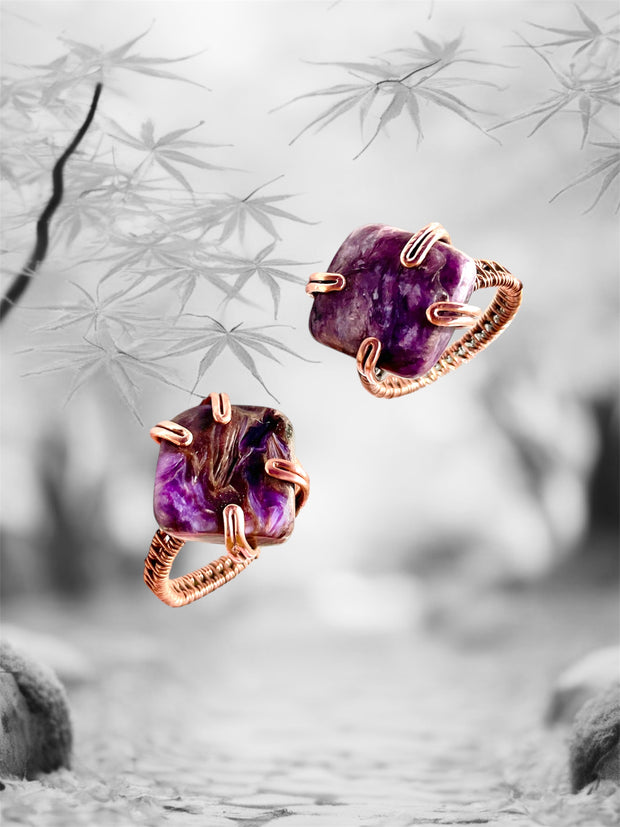 Charoite Handcrafted Ring