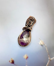 Rose Cut Amethyst Teardrop Pendant