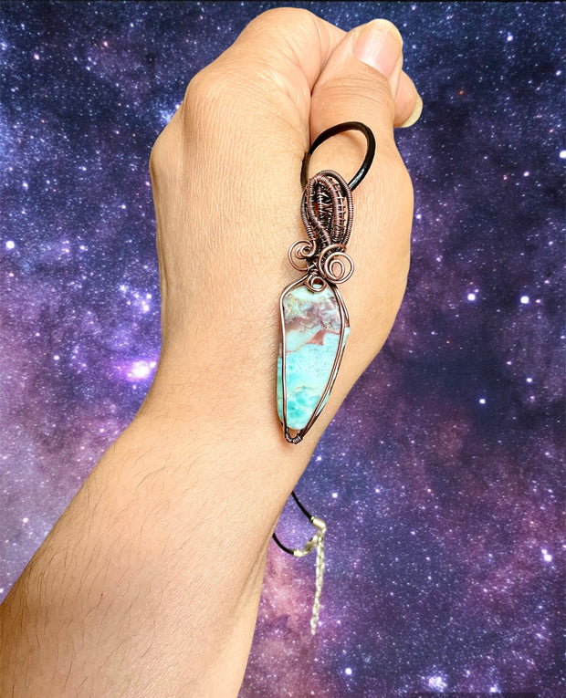 Red & Blue Larimar Pendant