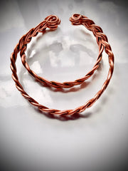 Copper Braided Cuff Bracelets