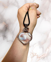 Shiva Eye Shell Wire Wrapped Pendant