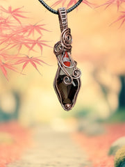 Smokey Quartz Faceted Coffin Pendant