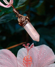 Rose Quartz Wire Wrapped Point