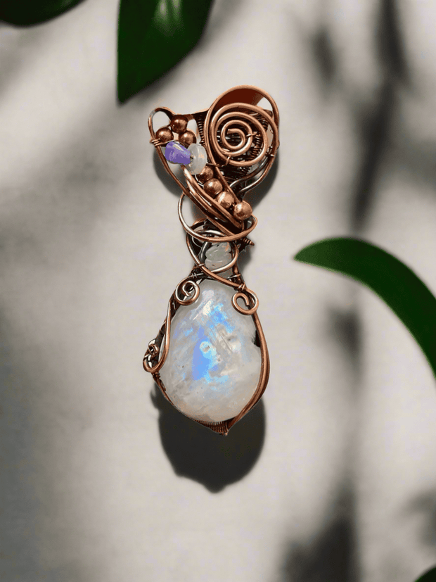 Rainbow Moonstone With Ethiopian Welo Opals