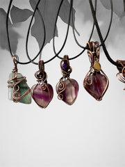 Rainbow Fluorite Pendants