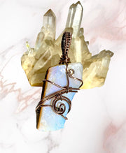 Boulder Opal Wire Wrapped Pendant