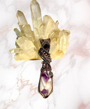 Chevron Amethyst Pendant