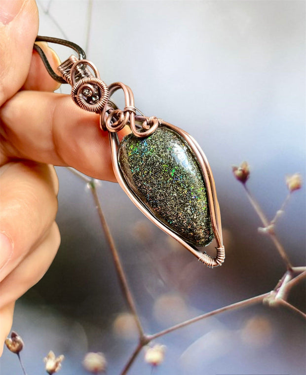 Fairy Opal Wire Wrapped Pendant